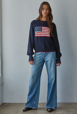 Americana Navy Sweater