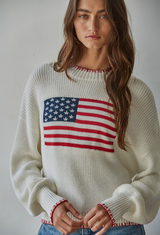 Americana Cream Sweater