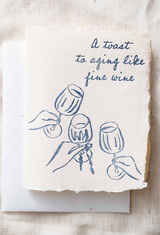 Toasting To A Fine Wine Birthday | Celebration Greeting Card