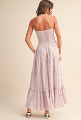 Lilac Flowers Midi Dress