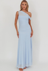 Azure Evening Maxi Dress