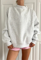 Pearl Grey Mockneck Sweatshirt