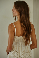 Florence Eyelet Cream Top