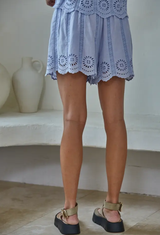 Florence Eyelet Lavender Shorts