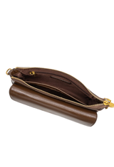 Aria Espresso Recycled Vegan Leather Shoulder Bag