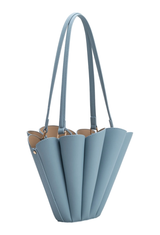 Shellie Blue Recycled Vegan Leather Shoulder Bag