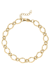 Oval Hammered Bracelet