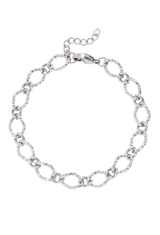 Oval Hammered Bracelet