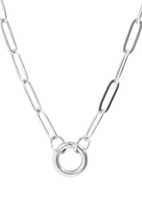 Paperclip Carabiner Charm Holder Necklace