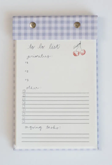 To-Do List Notepad in French Blue Gingham