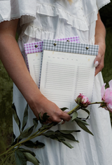Daily Planner Notepad in Pistachio Green Gingham