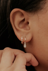 April Raindrop Dangle Hoops