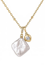 Baroque Square Pearl Necklace