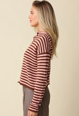 Bordeaux Striped Sweater