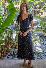 Lucy Dotted Black Dress