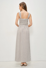 Mabel Plaid Maxi Dress