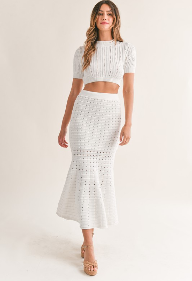 White Sand Beaches Maxi Skirt