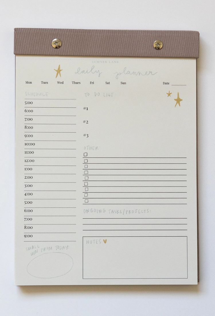 Daily Planner Notepad