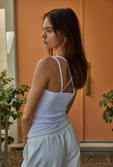 Crossed Paths White Tank