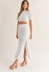 White Sand Beaches Maxi Skirt