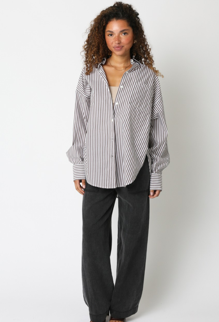 Espresso Stripes Top