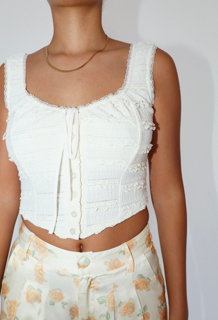 White Roses Top