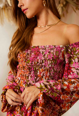 Fall Florals Maxi Dress