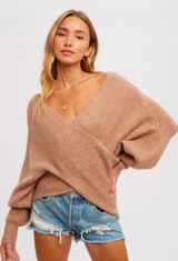 Pumpkin Spice Crossover Sweater