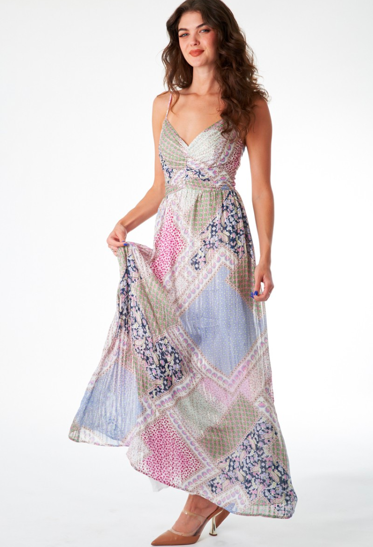 Paisley Patchwork Maxi Dress