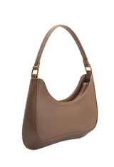 Yvonne Recycled Vegan Shoulder Bag in Taupe