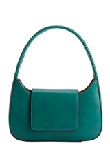 Monique Recycled Vegan Shoulder Bag in Jade