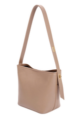 Irina Taupe Recycled Vegan Shoulder Bag
