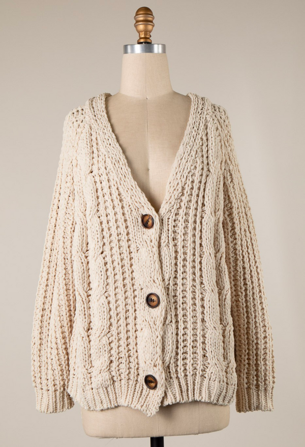 Evermore Cable Knit Cardigan
