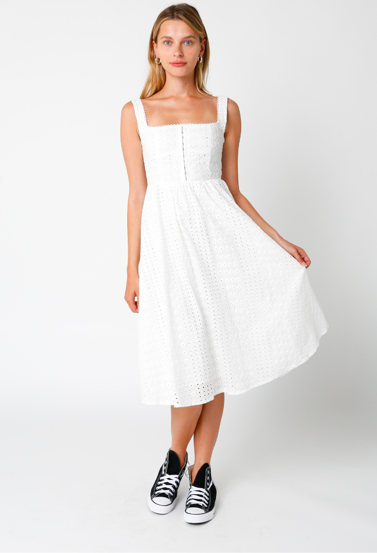 Cloud Watching Eyelet Dress