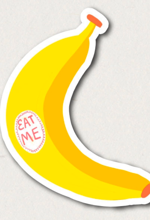 Banana Eat Me Fruit Sticker