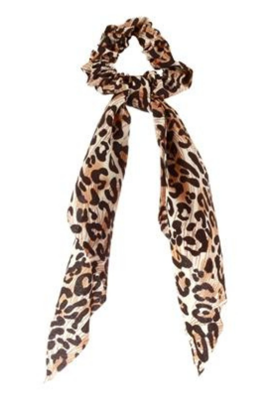 Cheetah Print Scarf Scrunchie