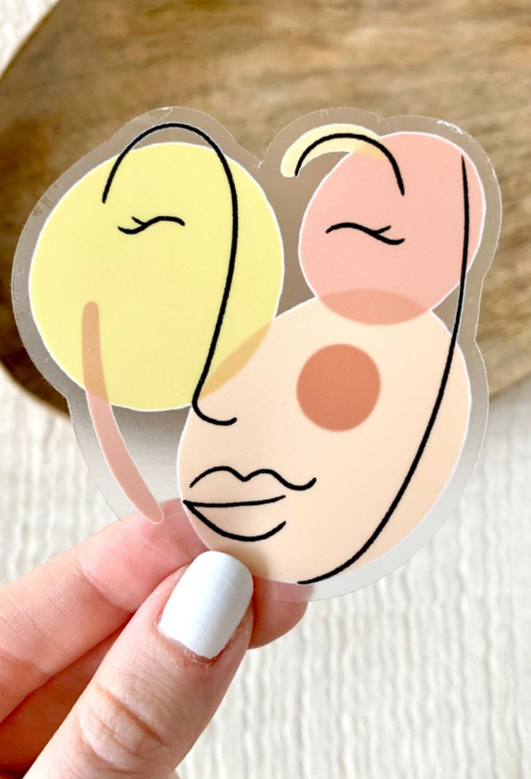 Abstract Face Sticker