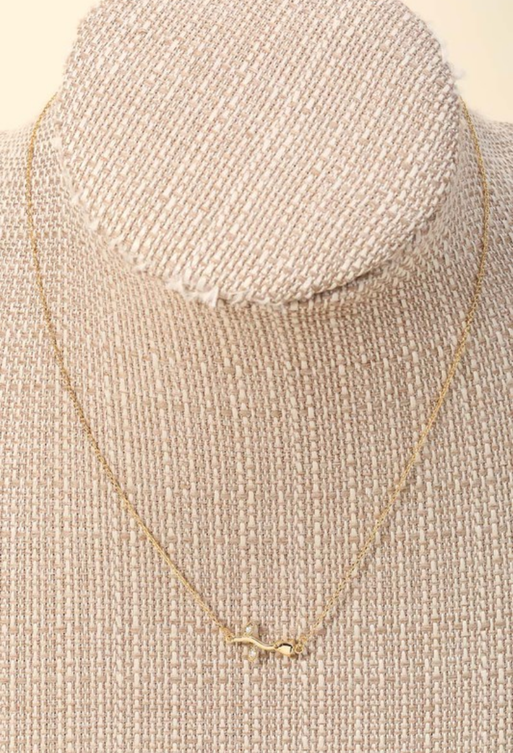 Delicate Rose Charm Necklace