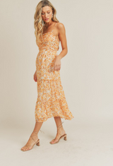 Orange Creamsicle Midi Dress