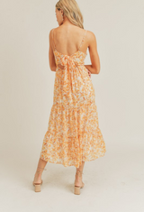 Orange Creamsicle Midi Dress