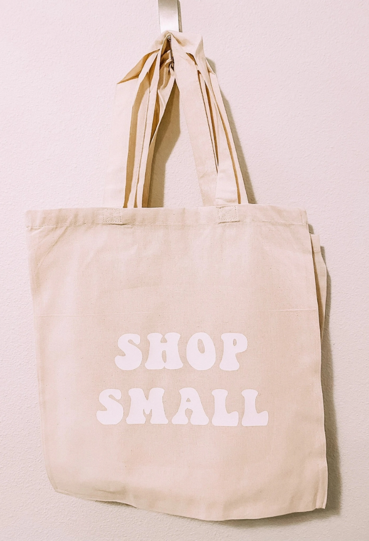 Shop Small Reusable Cotton Tote Bag
