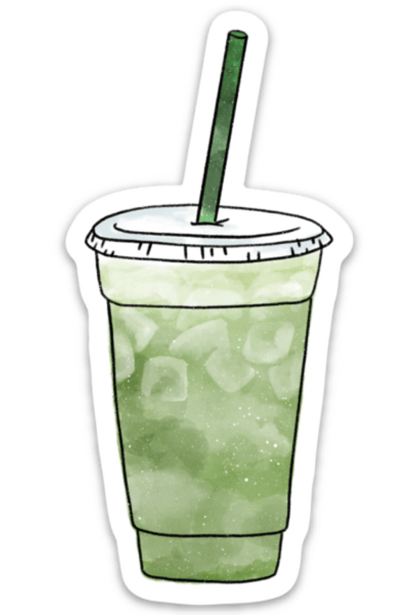 Iced Matcha Green Tea Latte Sticker
