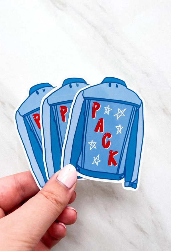 Pack Denim Jacket Sticker | NC State Sticker