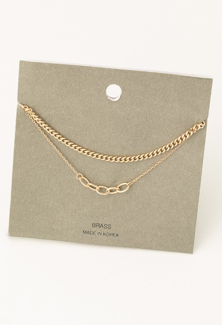 Curb Chain Gold Necklace