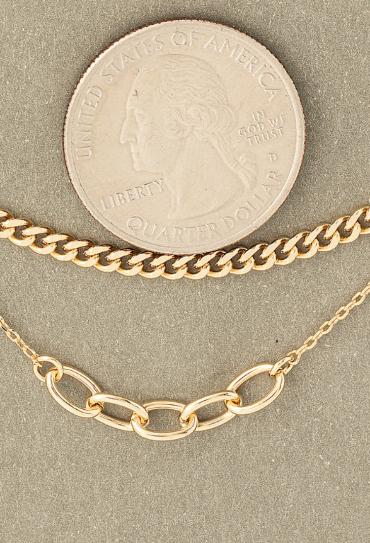 Curb Chain Gold Necklace