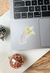 I Tried Shooting Star Glitter Sticker