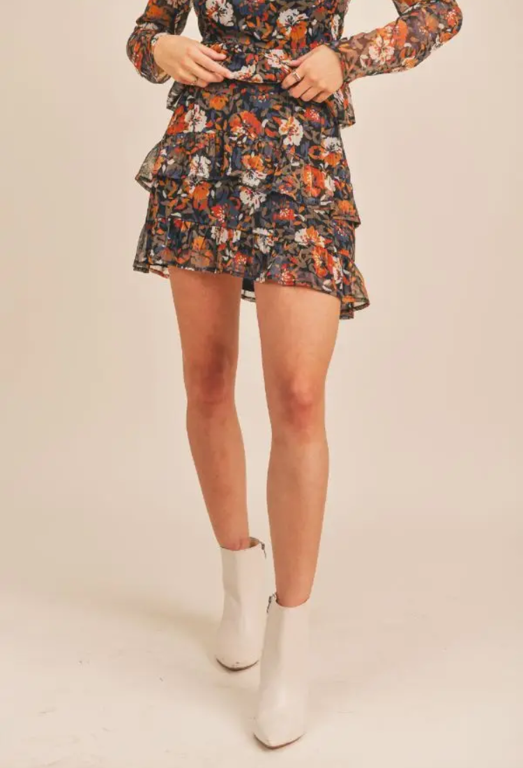 Marigold Floral Skirt
