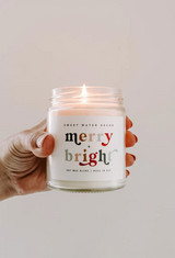 Merry and Bright Soy Candle - Clear Jar - 9 oz