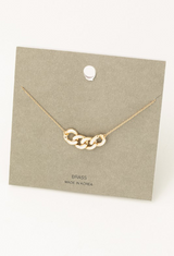 Enamel Chain Link Charm Necklace