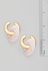 Clear Circle Chain Link Earrings